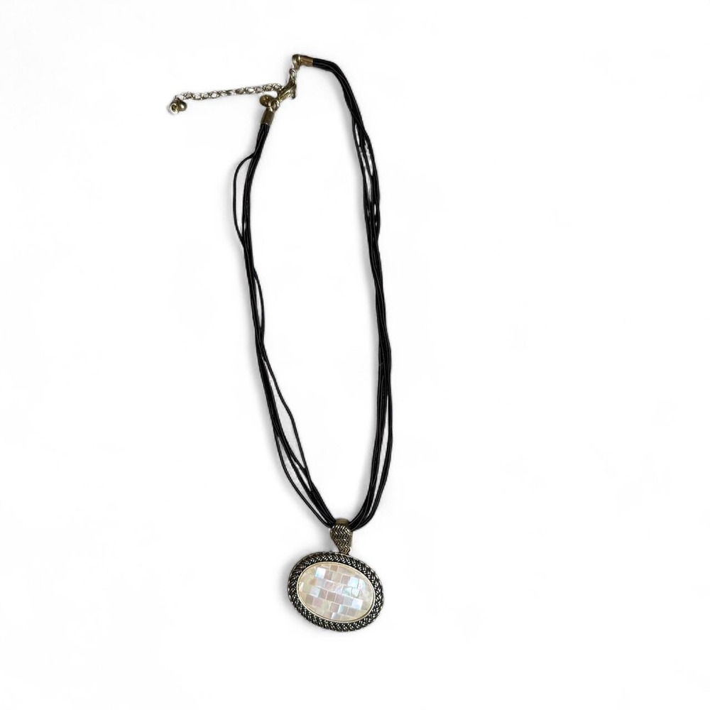 Lia Sophia black multi-strand cord necklace